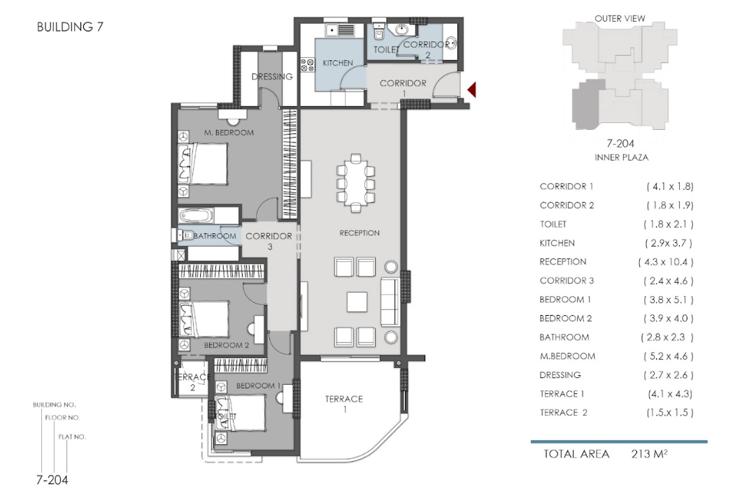Floor plan for apartment at RIVAN