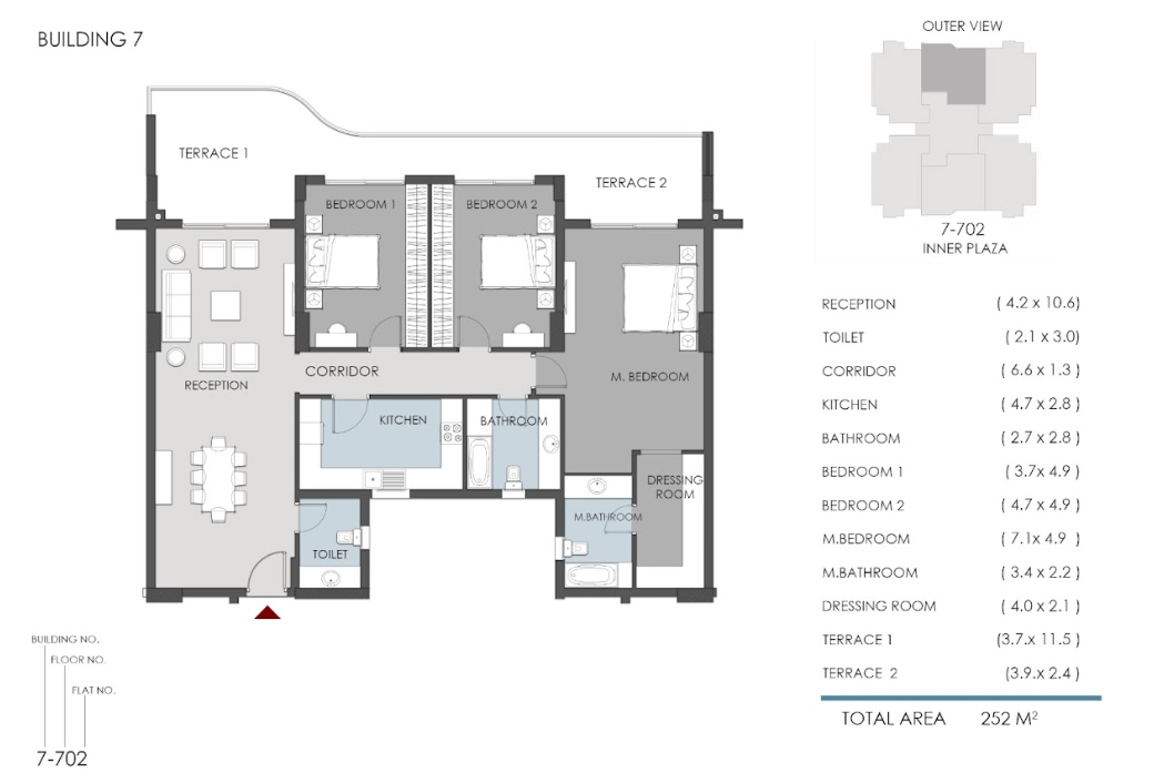 Floor plan for apartment at RIVAN
