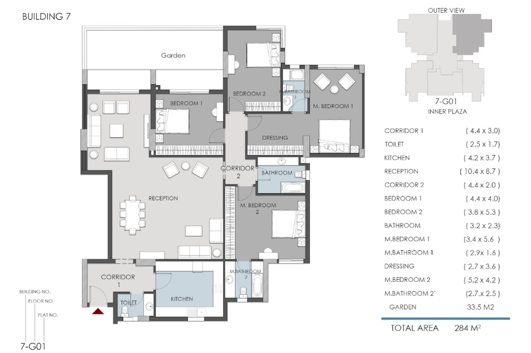 Floor plan for apartment at RIVAN