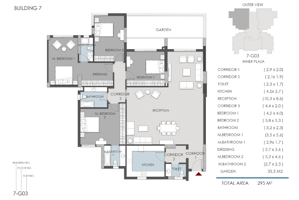 Floor plan for apartment at RIVAN
