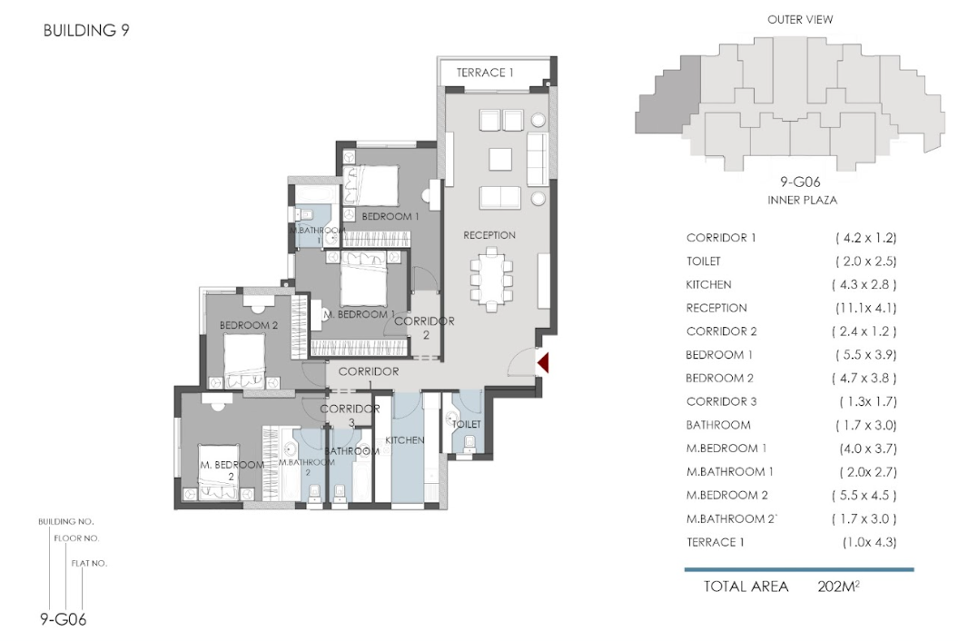 Floor plan for apartment at RIVAN
