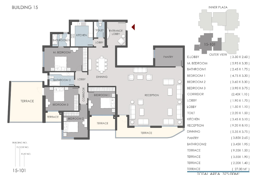 Floor plan for apartment at RIVAN