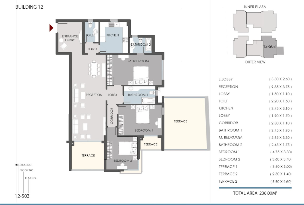 Floor plan for apartment at RIVAN