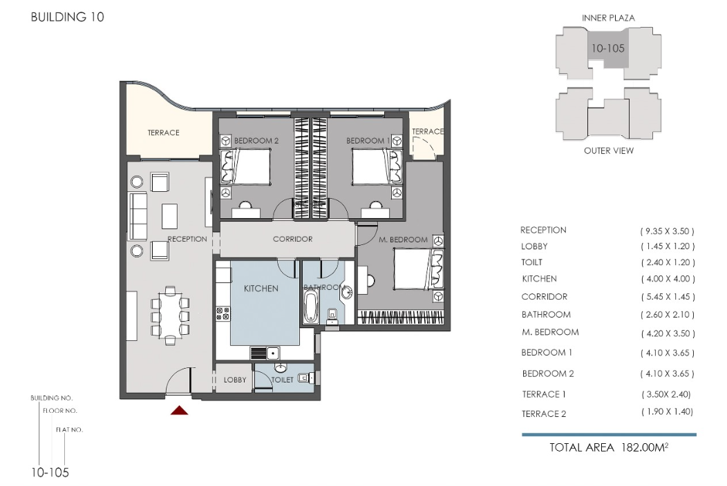 Floor plan for apartment at RIVAN