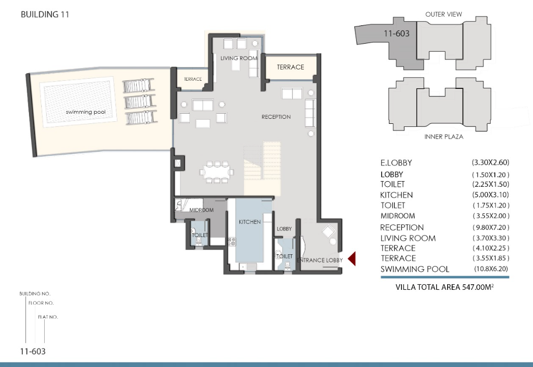 Floor plan for duplex at RIVAN