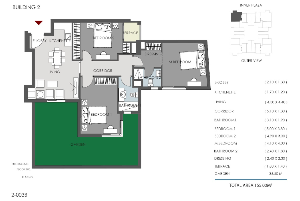 Floor plan for apartment at RIVAN