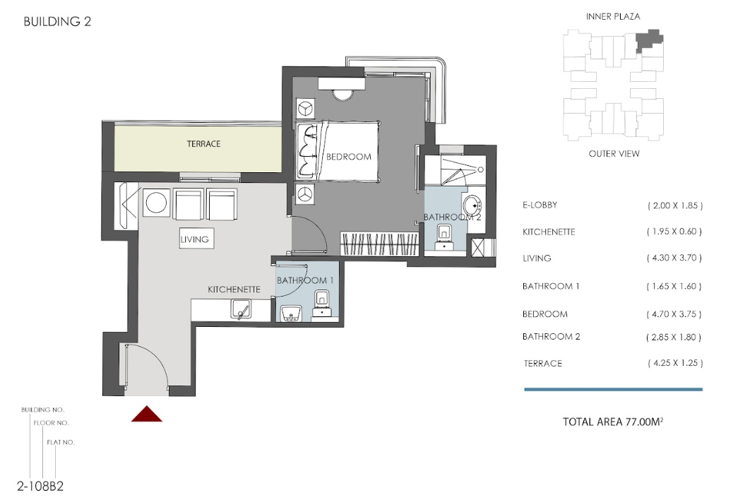 Floor plan for apartment at RIVAN