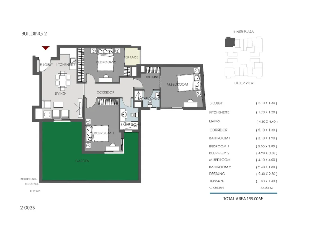 Floor plan for apartment at RIVAN