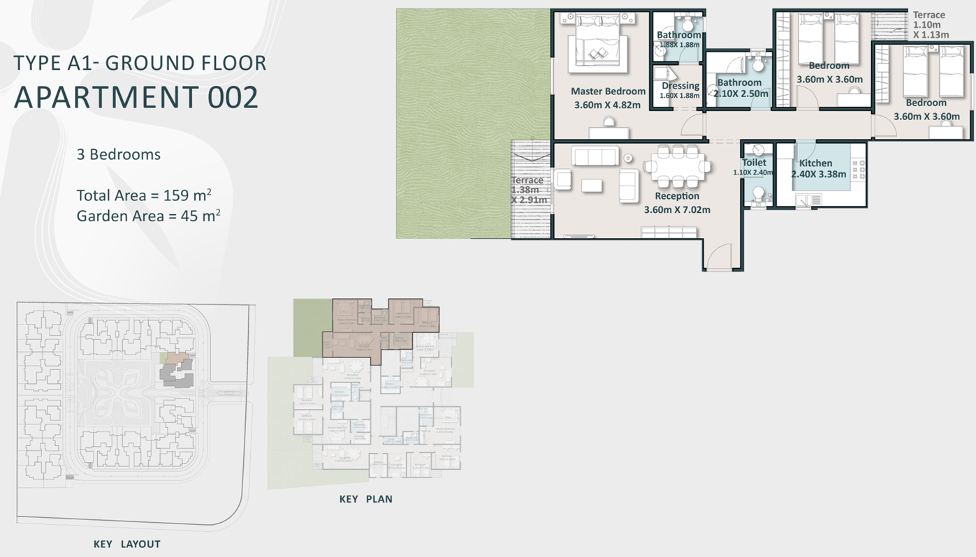Floor plan for apartment at Cattleya