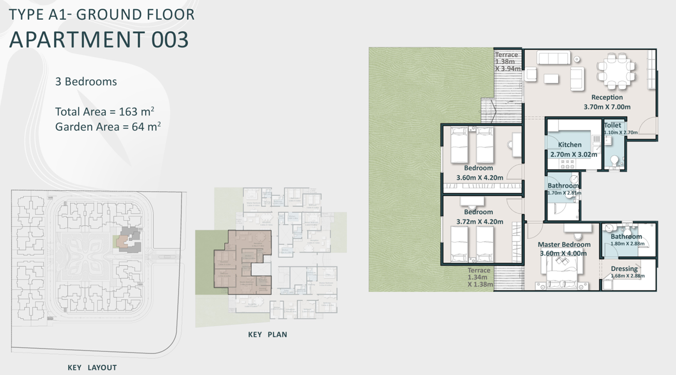 Floor plan for apartment at Cattleya