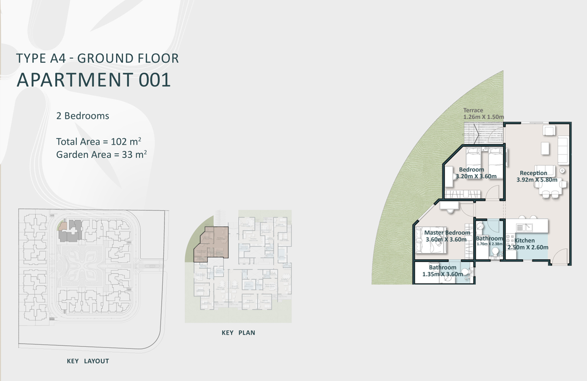Floor plan for apartment at Cattleya