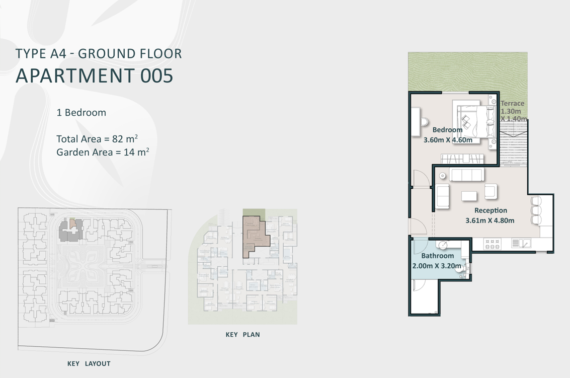 Floor plan for apartment at Cattleya
