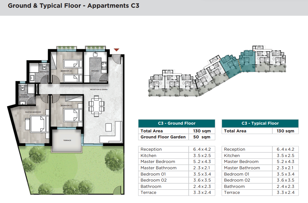 Floor plan for apartment at Kayan-Phase 2