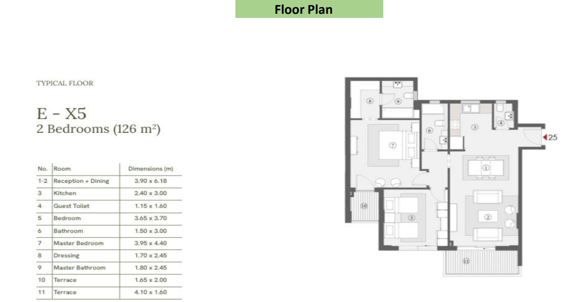 Floor plan for apartment at One33-Phase One
