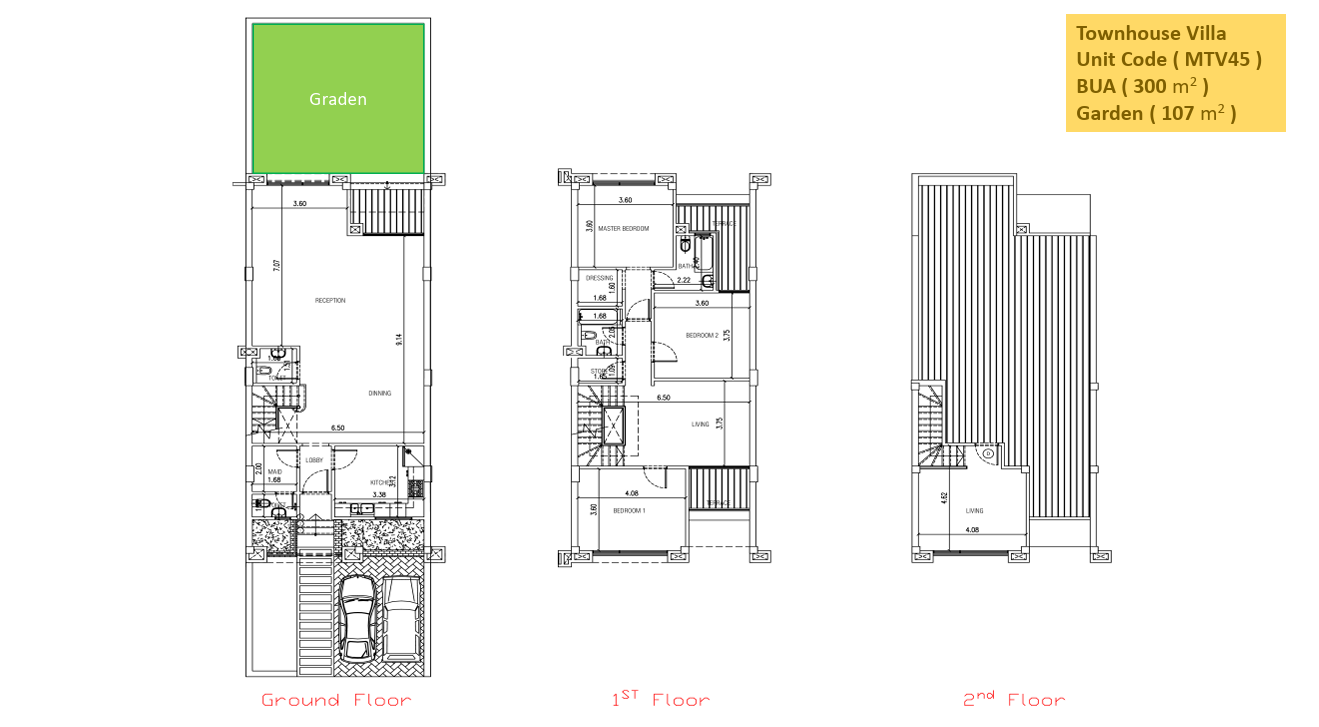 Floor plan for townhouse at Midtown New Capital Villa