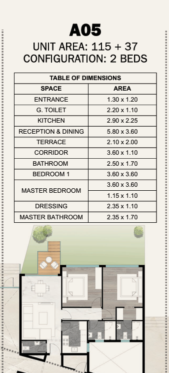 Floor plan for apartment at Leaves