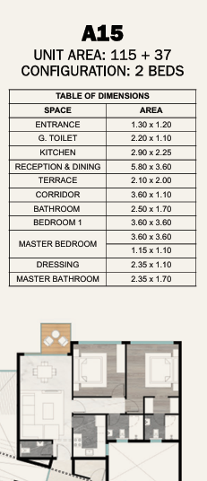 Floor plan for apartment at Leaves