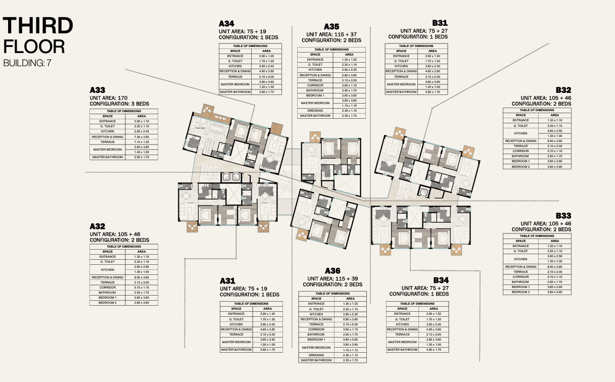 Floor plan for apartment at Leaves