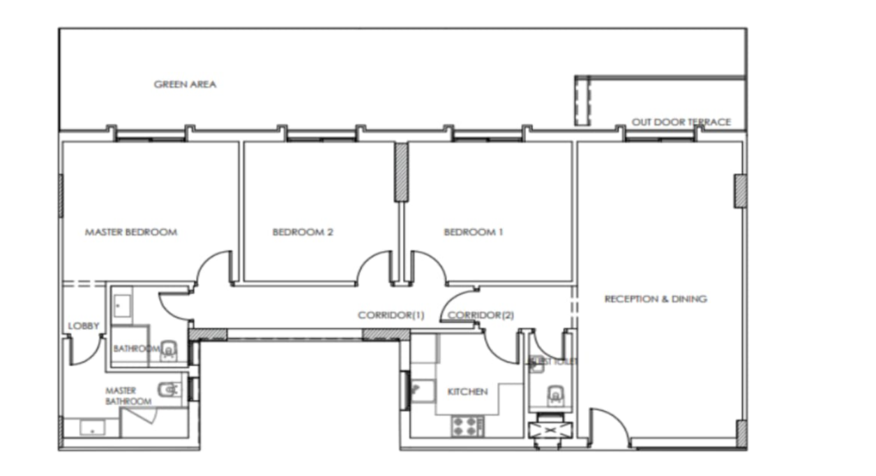 Floor plan for apartment at Parklane