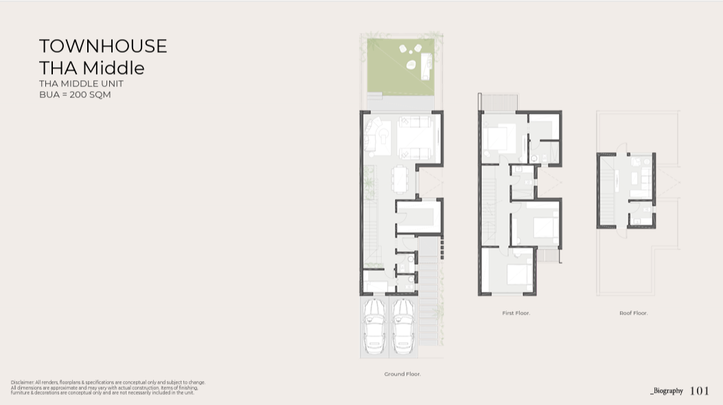 Floor plan for townhouse at The 101