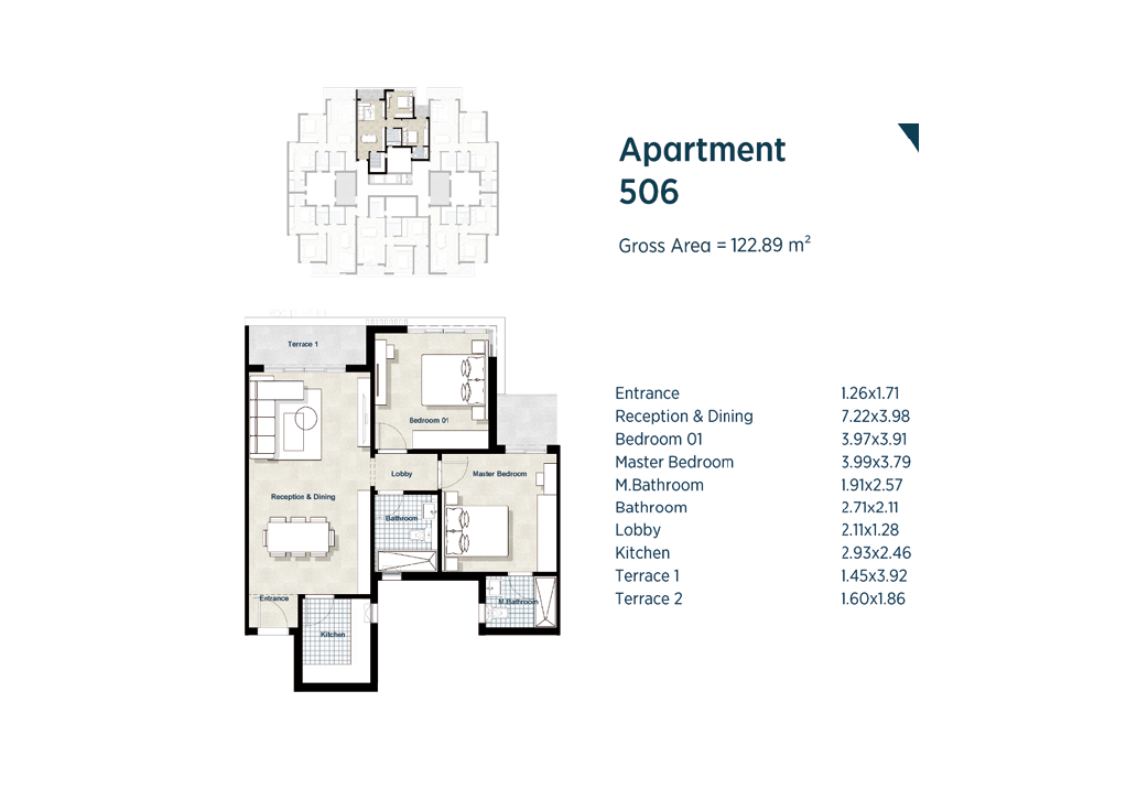 Floor plan for apartment at La Colina