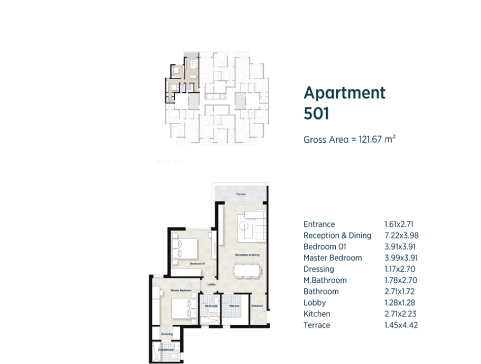 Floor plan for apartment at La Colina