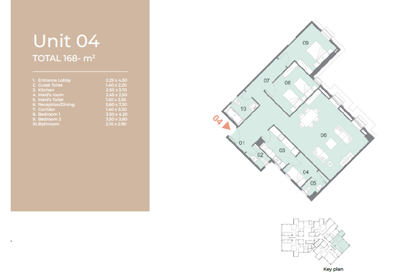 Floor plan for apartment at Il Latini City Edge