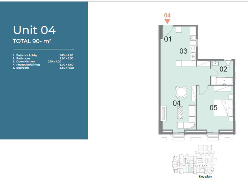 Floor plan for apartment at Il Latini City Edge