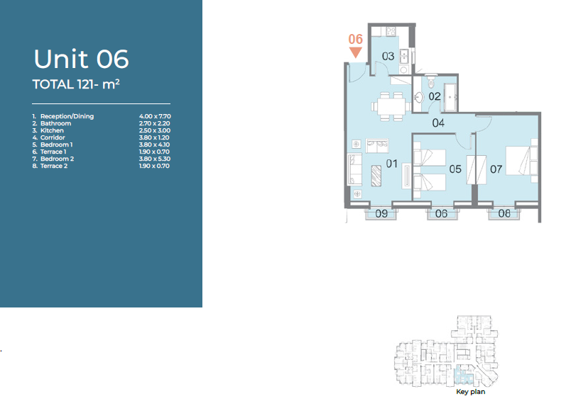Floor plan for apartment at Il Latini City Edge