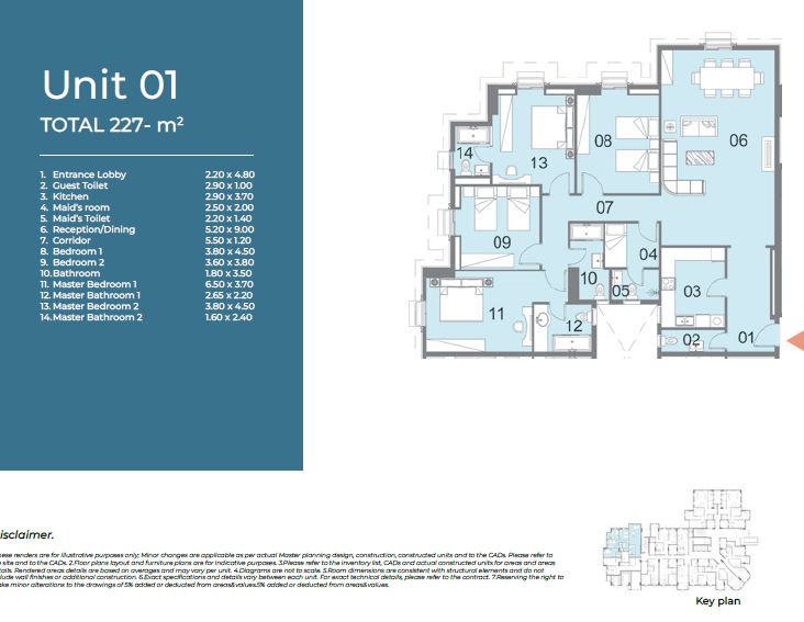 Floor plan for apartment at Il Latini City Edge