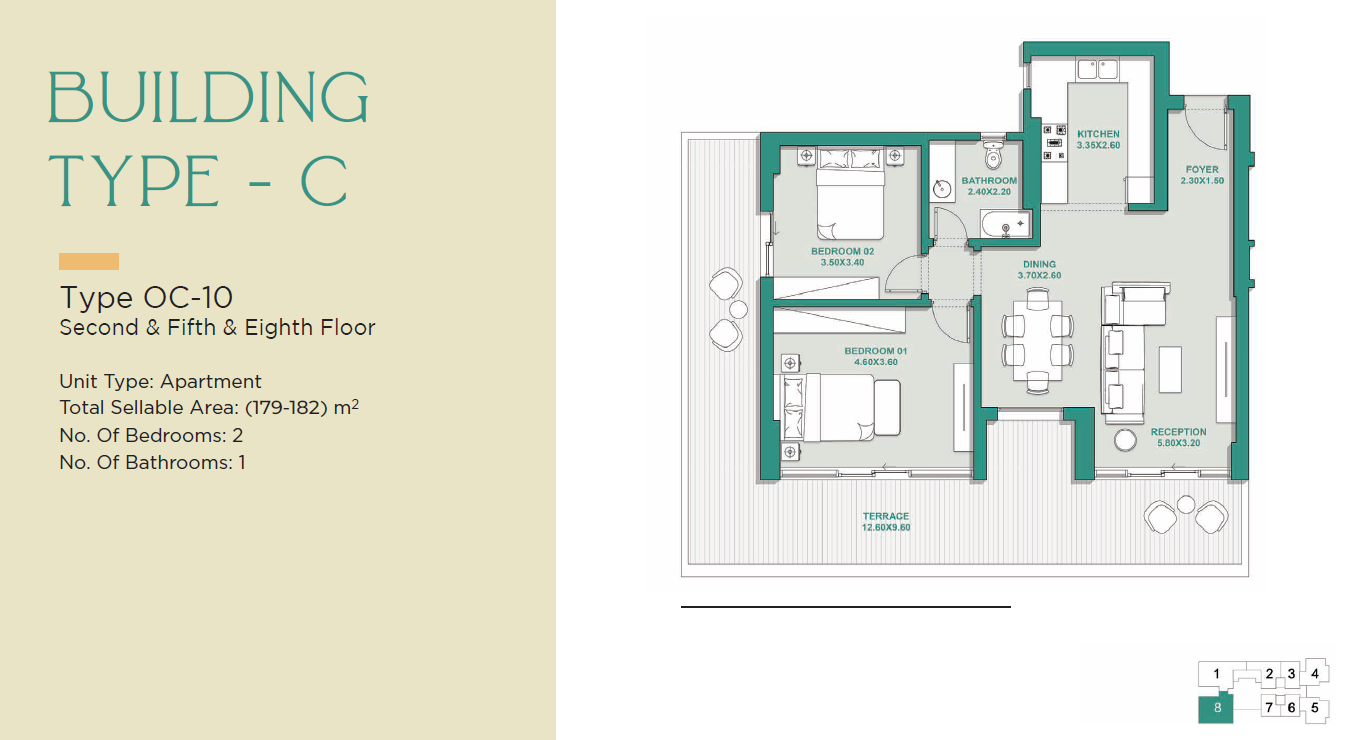 Floor plan for apartment at Jade Park