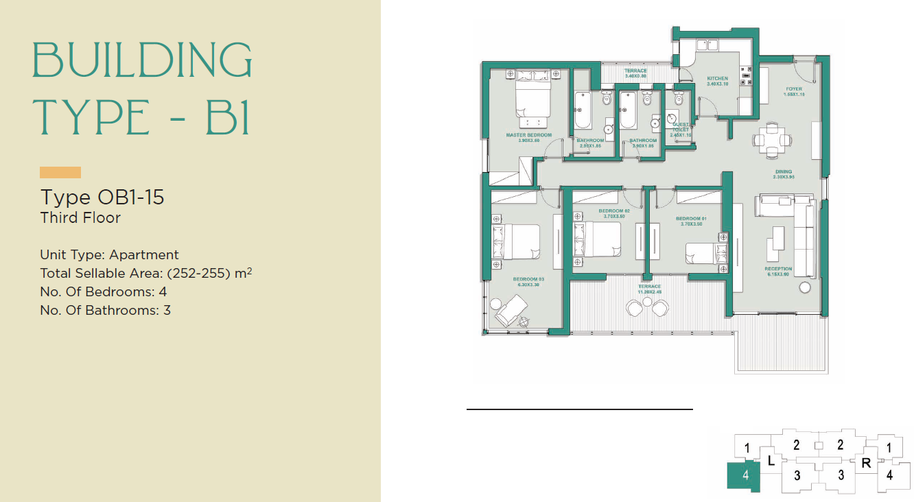 Floor plan for apartment at Jade Park