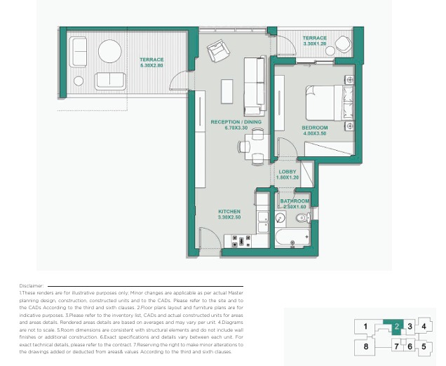 Floor plan for apartment at Jade Park