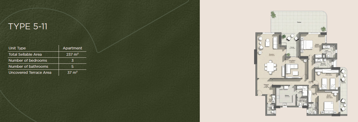 Floor plan for apartment at Lush Valley