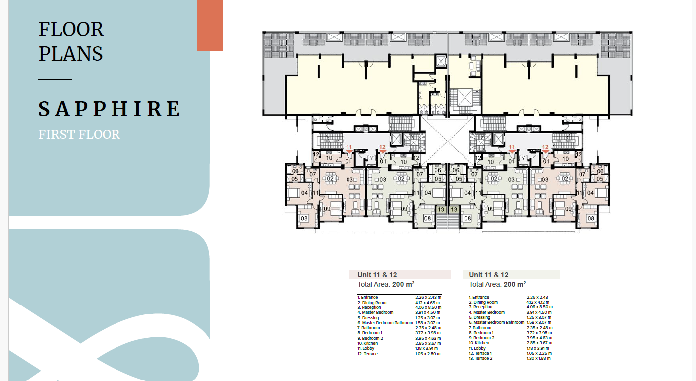 Floor plan for apartment at Mazarine