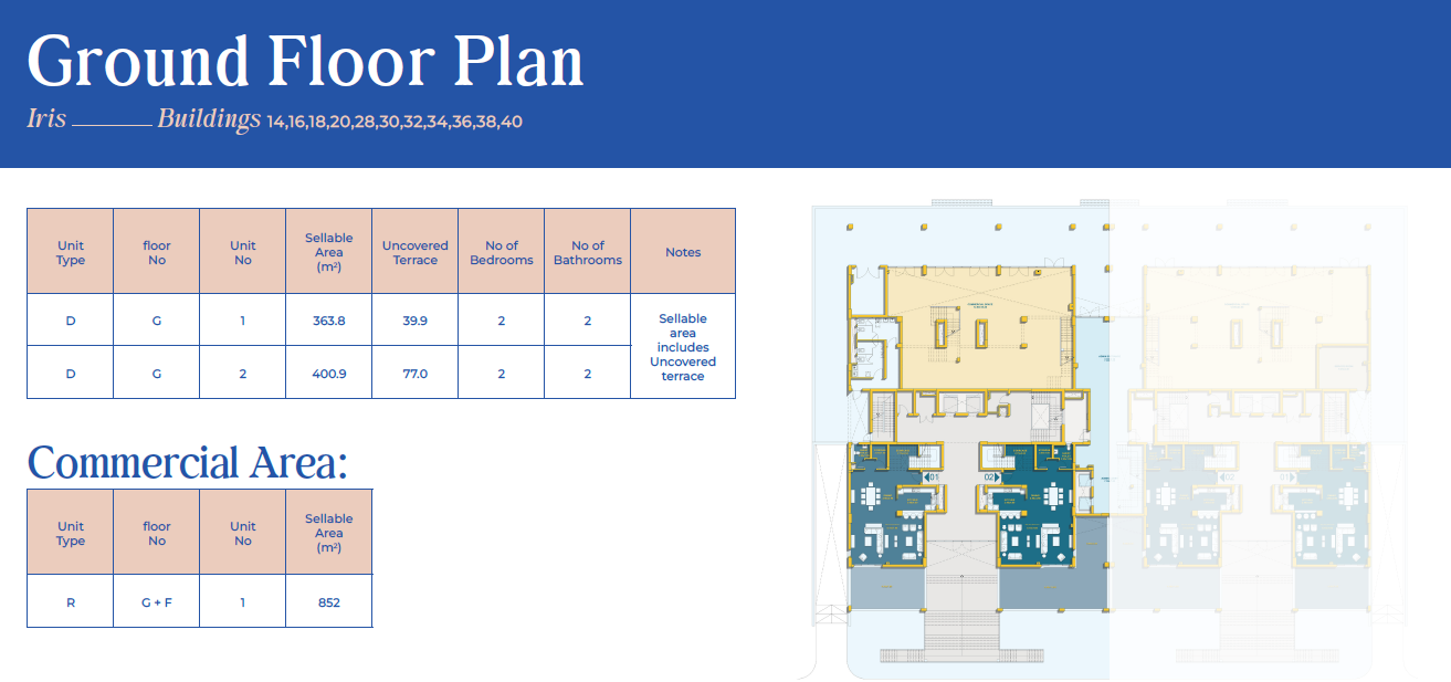 Floor plan for duplex at Mazarine