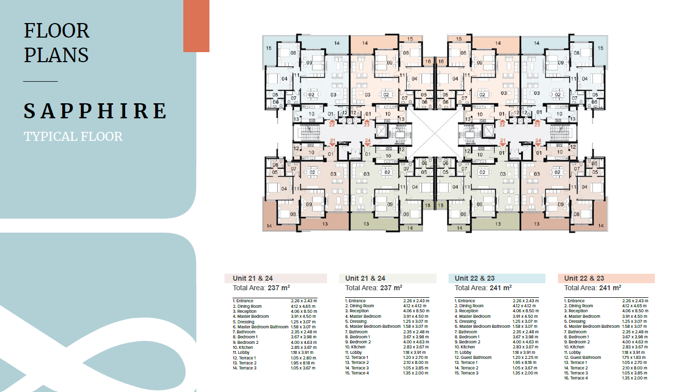 Floor plan for apartment at Mazarine