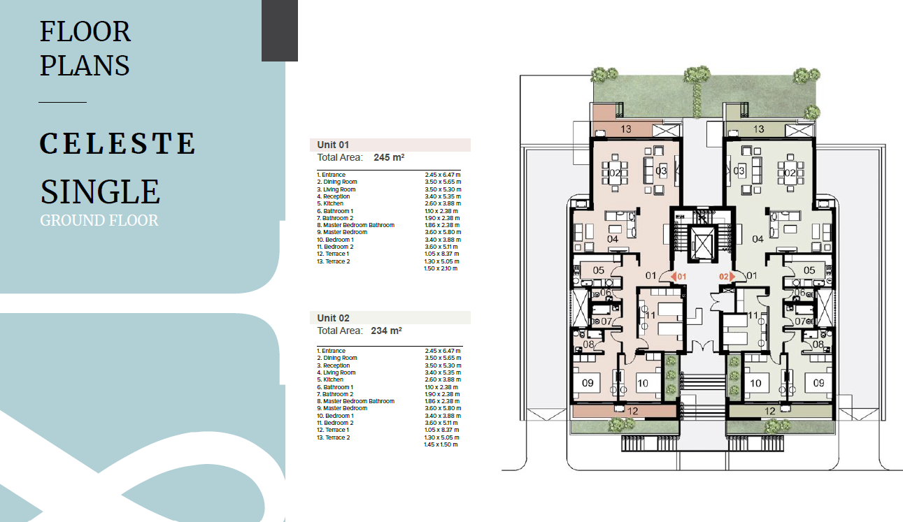 Floor plan for apartment at Mazarine