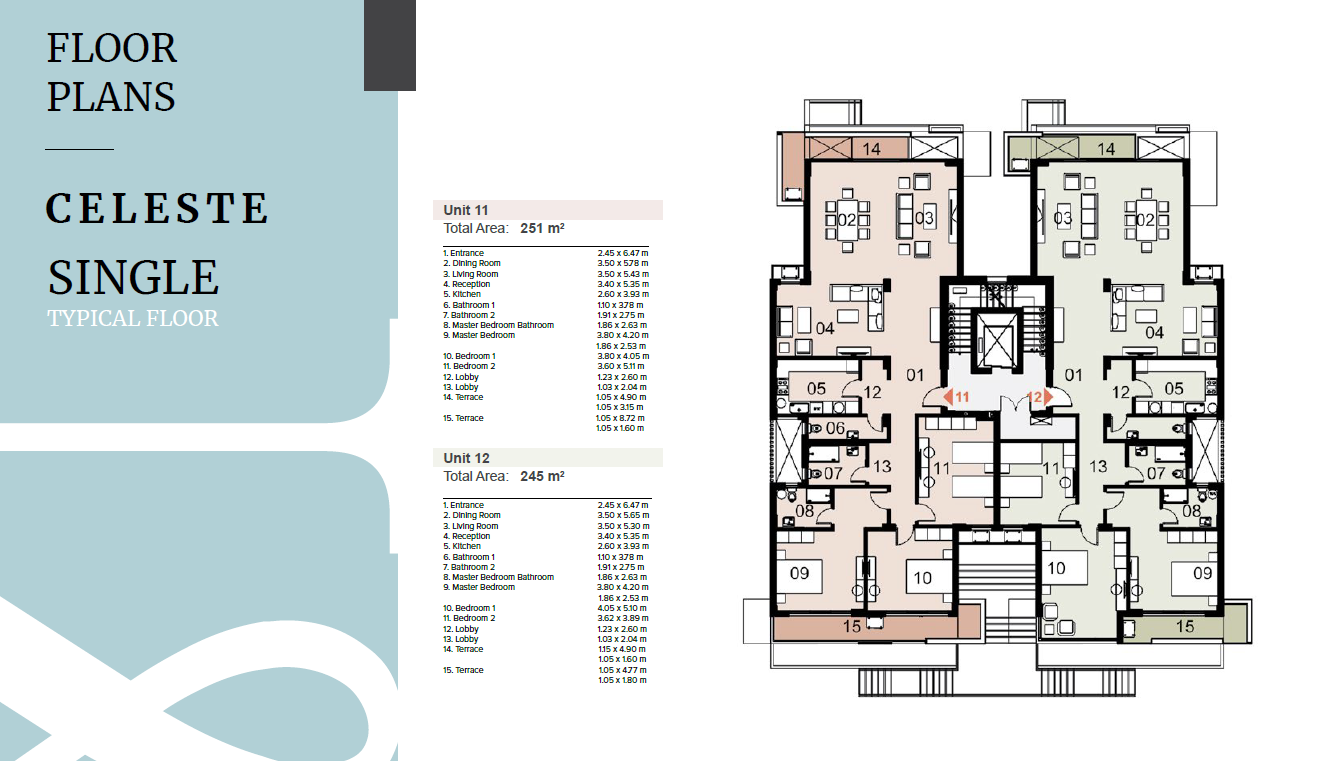 Floor plan for apartment at Mazarine
