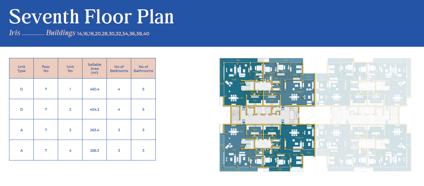 Floor plan for apartment at Mazarine