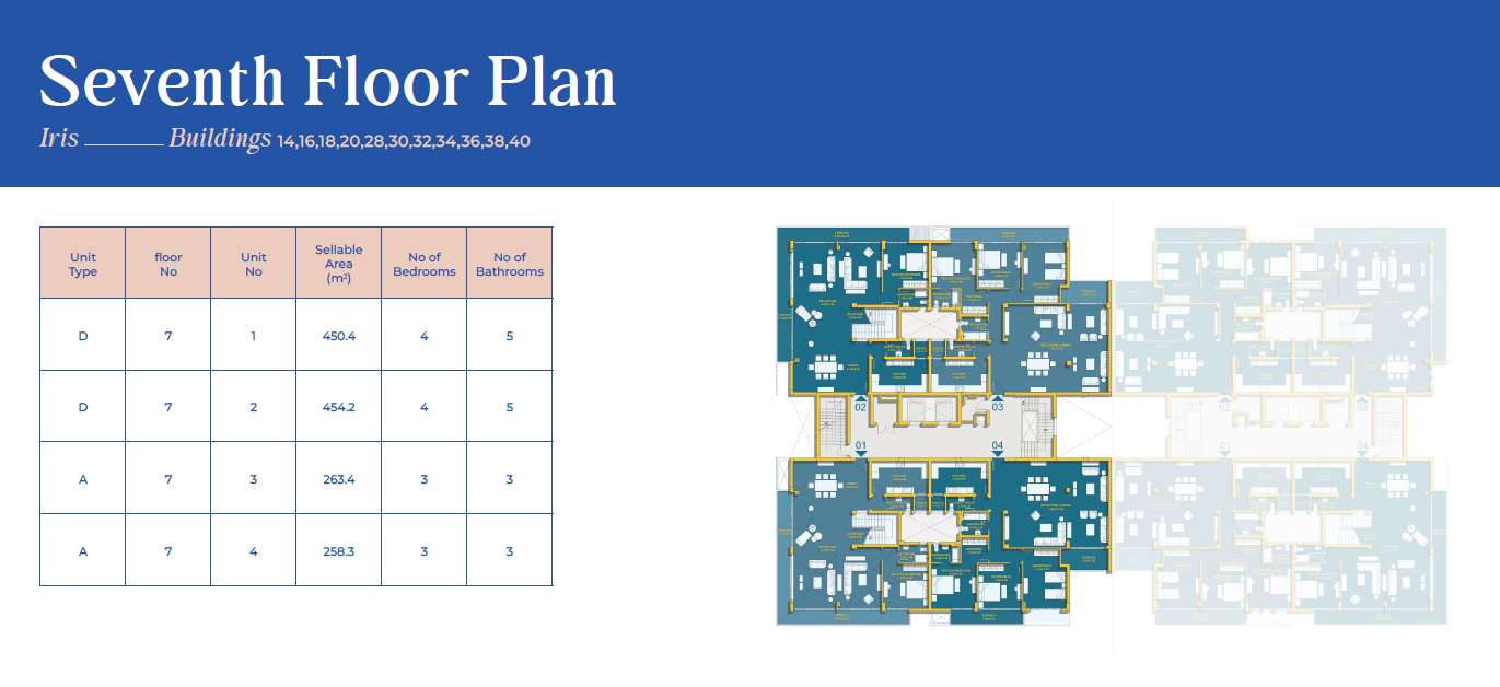 Floor plan for duplex at Mazarine