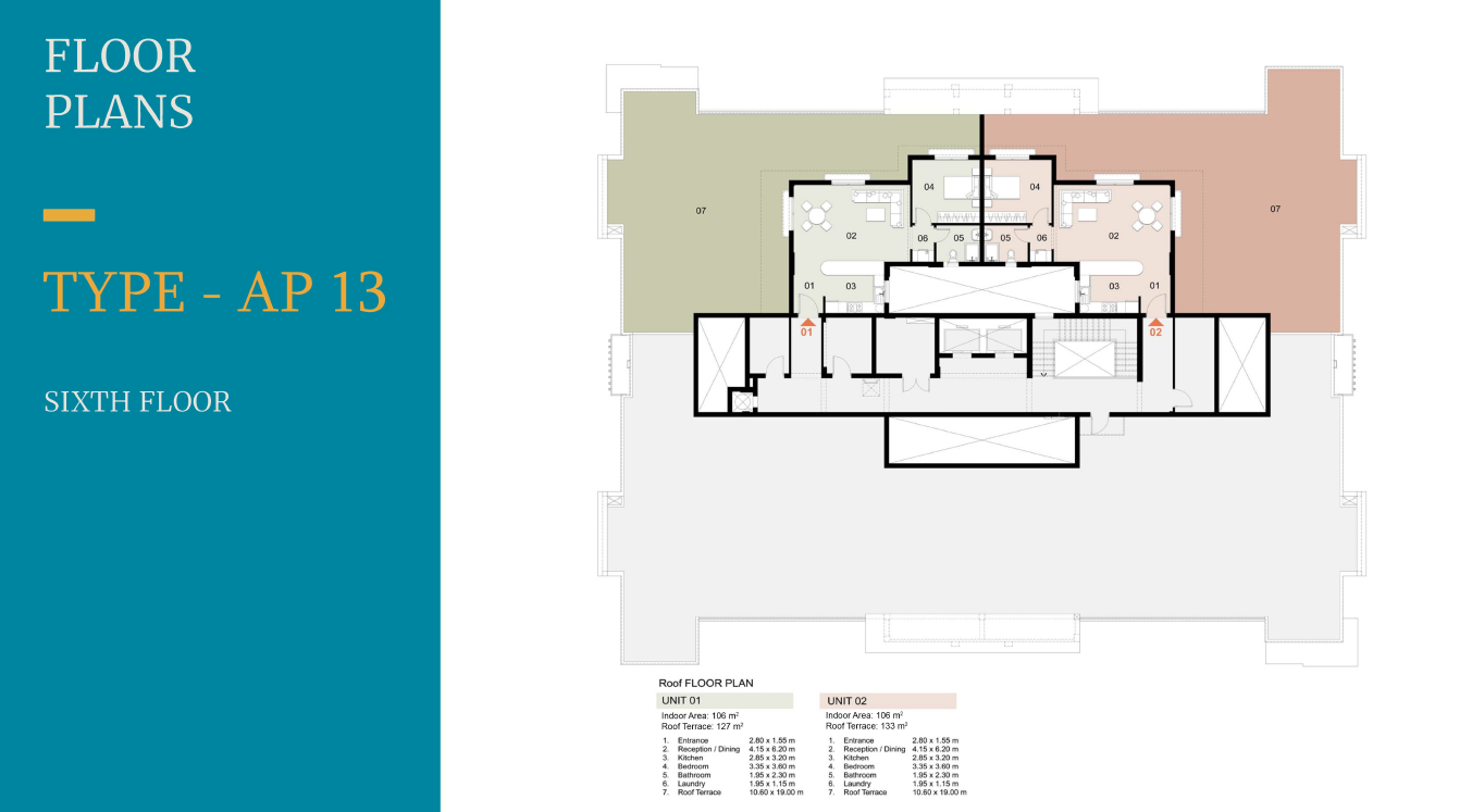 Floor plan for apartment at Mazarine Chalet Extension