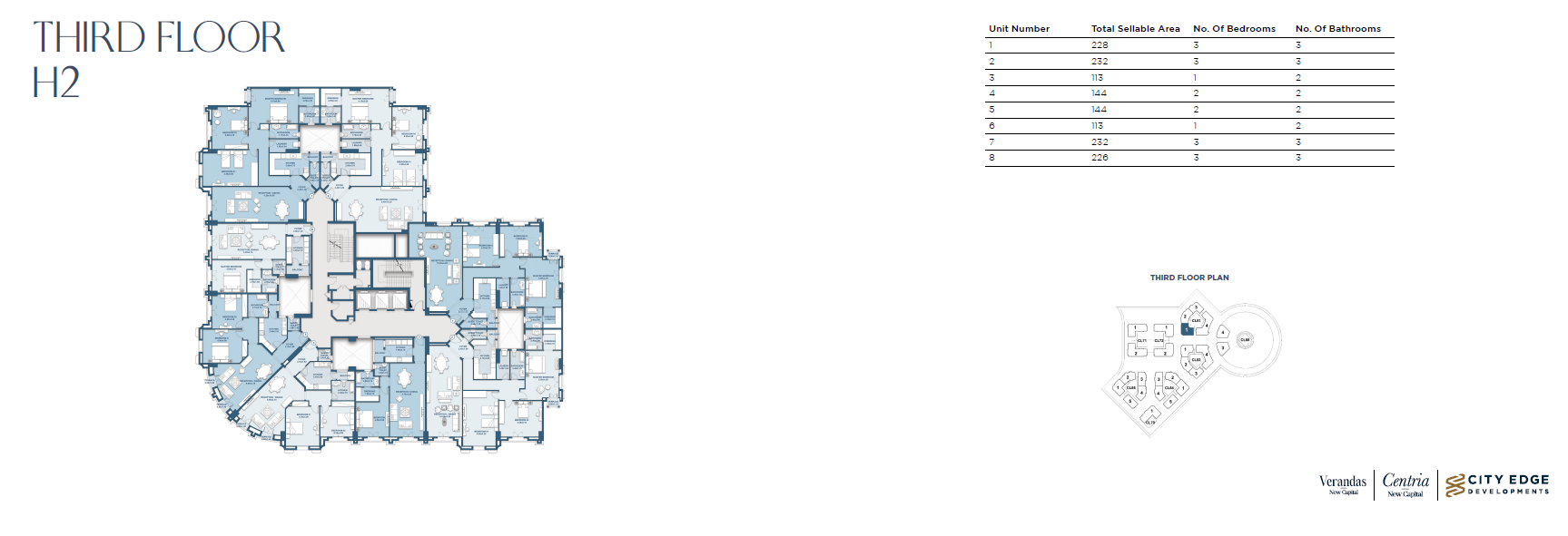 Floor plan for apartment at New Garden City