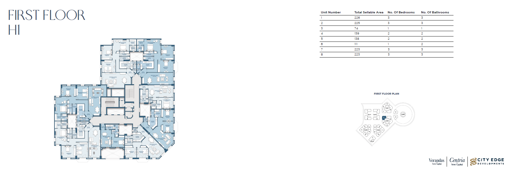 Floor plan for apartment at New Garden City