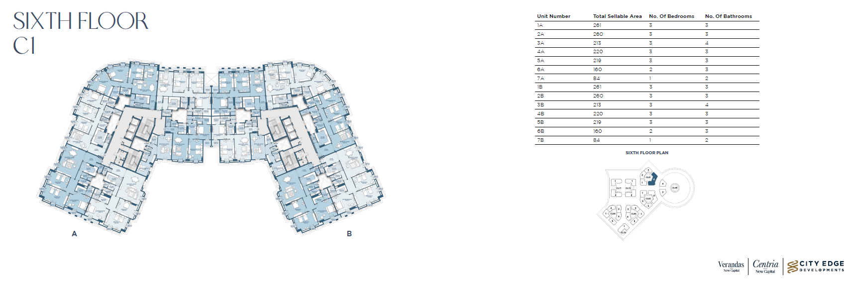 Floor plan for apartment at New Garden City
