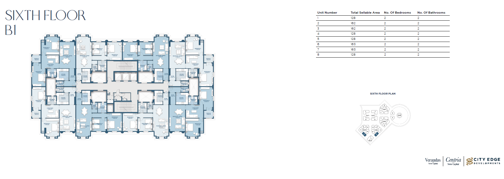 Floor plan for apartment at New Garden City