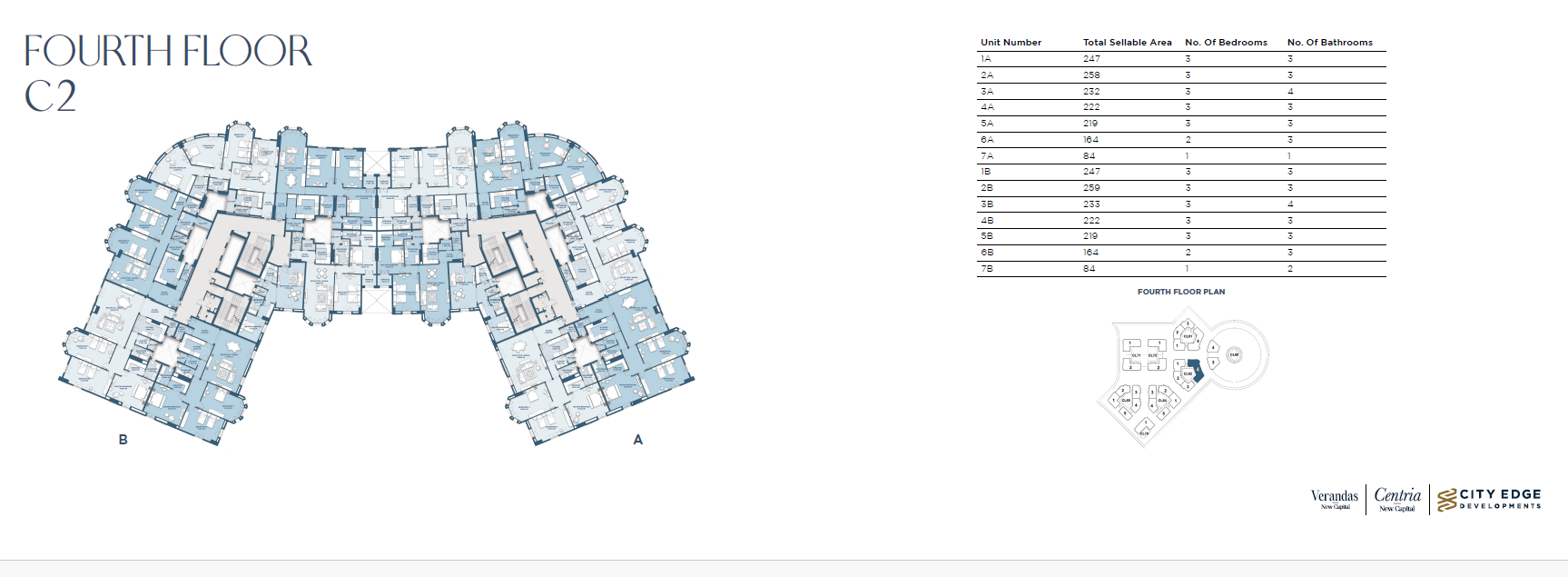 Floor plan for apartment at New Garden City