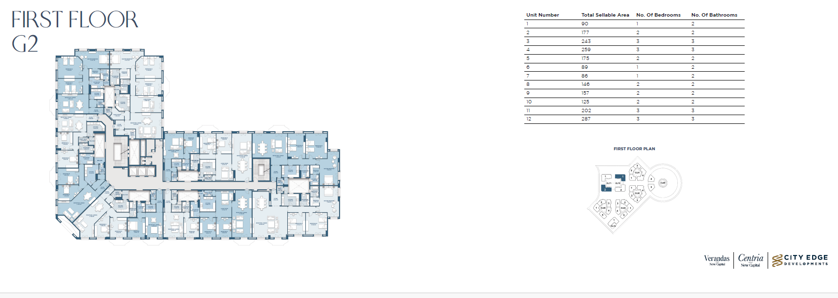 Floor plan for apartment at New Garden City