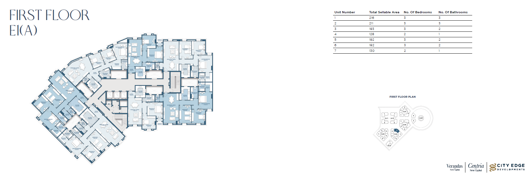 Floor plan for apartment at New Garden City