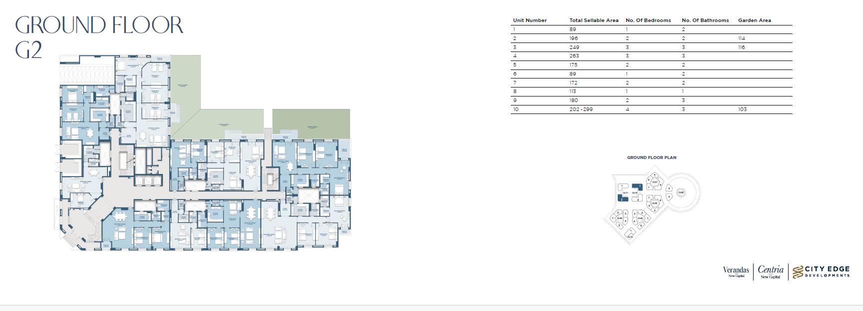Floor plan for apartment at New Garden City